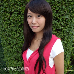 包邮 视频实拍非主流假发女生蓬松斜刘海自然弧度修脸长卷发 70cm