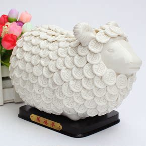 特价陶瓷工艺品摆件 现代家居饰品装饰品 办公室摆设品 万福羊