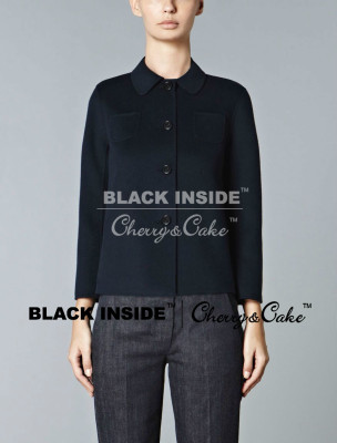 BLACK INSIDE 高级手工成衣定制 立体剪裁复古单排扣羊毛上衣外套
