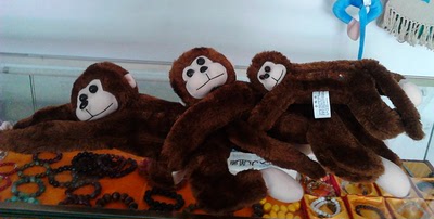峨眉山灵猴长臂猴   爬猴 全家福/套（共3只）  儿童玩具