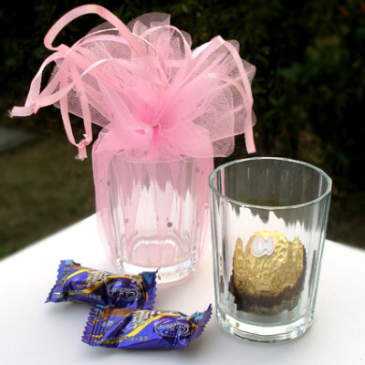 特价 喜糖盒 喜庆用品 结婚玻璃杯 一辈子喜糖  粉红色