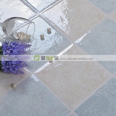 正品保证佛山瓷砖陶瓷蓝色欧式田园厨房卫生间四格地爬砖2-P33870