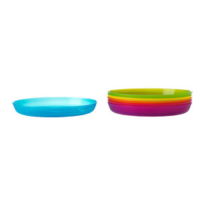 IKEA宜家kalas卡拉斯多彩塑料碟儿童碟甜品碟蛋糕碟可微波6个装