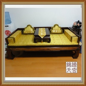定做新中式罗汉床垫五件套皇宫椅榻榻米飘窗红木沙发窗台圈椅棕垫