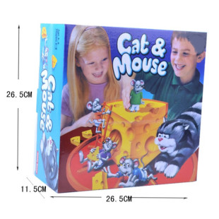 男女孩玩具礼物猫和老鼠蛋糕芝士-早教益智玩具亲子互动桌游0.75