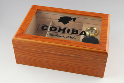 古巴COHIBA高希霸雪茄盒雪茄保湿盒雪茄柜 透明视窗 雪茄盒子