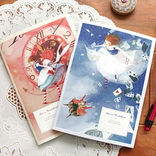 韩国可爱卡通记事本 手绘画童话里的故事系列A5横线练习本 包邮
