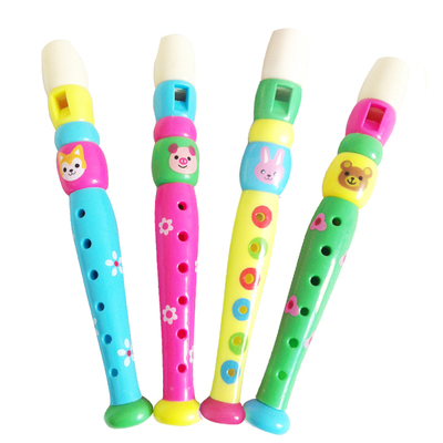 儿童早教乐器音乐吹奏玩具塑料笛子 宝宝糖果色竖笛乐器口哨批发