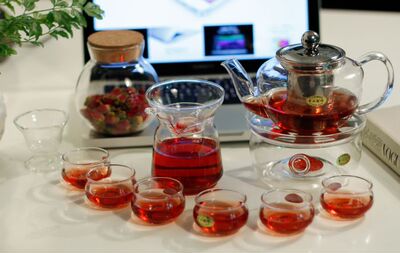 耐热玻璃茶具 钢胆花草茶茶壶套装 苹果钢胆茶壶套装 玻璃茶具套