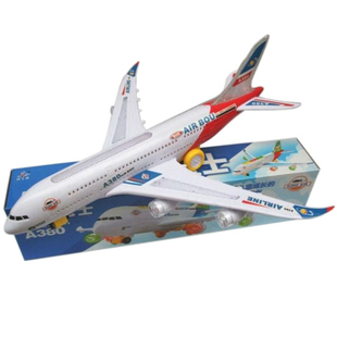 电动玩具飞机 A380客机 带灯光 非遥控玩具 儿童电动玩具车