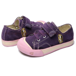 新款童鞋运动鞋/户外鞋/休闲鞋牛皮紫色板鞋低帮潮款防滑防踢包头