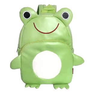 儿童书包 宝宝双肩包 动物造型包 卡通背包  绿色青蛙