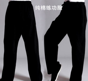 中国风改良唐装裤子 纯棉老粗布工装太极休闲裤居士服裤练功服