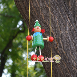 怀旧专场◆拉线挂爬绳子小丑动物 传统玩具上树猴~可做体操3岁