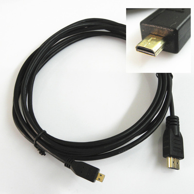 HDMI线 A转D MICRO接口 高清视频线 索尼 摩托 LG 手机平板接电视