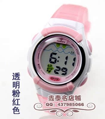 百圣牛手表327电子闹钟儿童手表防水学生女表韩国可爱果冻时装表