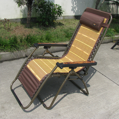 竹丝躺椅 夏季折叠椅办公午休 凉席休闲椅 沙滩椅