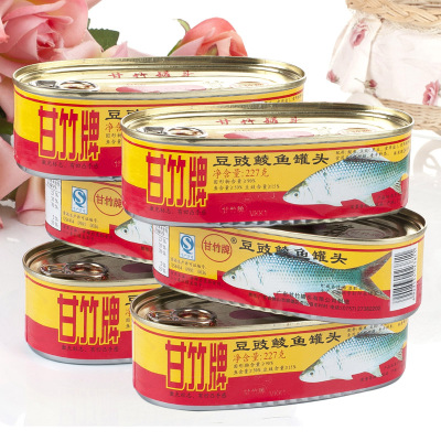 特价 广东特产甘竹牌豆豉鲮鱼罐头227g*6罐 全国多省包邮