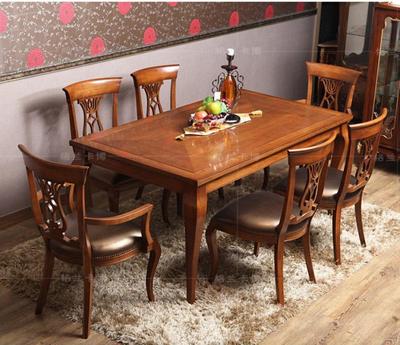 韩式家具 定做 欧式美式 实木家具 P1764 餐厅家具 餐台 餐桌饭桌
