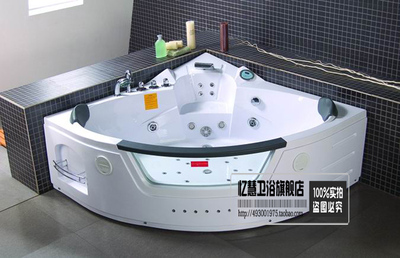 按摩浴缸冲浪按摩浴缸 厂家直销 扇形 双人浴缸 1.6米