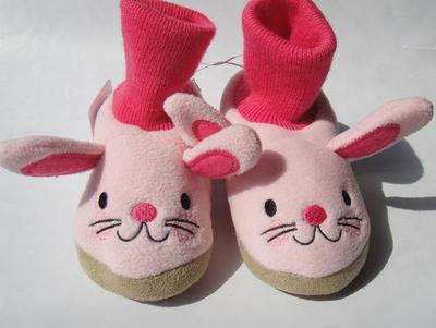 婴儿鞋小童室内鞋卡通幼儿园棉鞋儿童可爱包跟棉拖鞋松紧袜口鞋