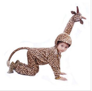 幼儿舞蹈服儿童民族服现代表演服健美服拉丁舞蹈帽儿童动物长颈鹿