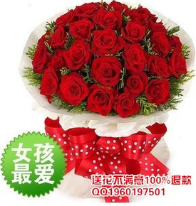 武汉鲜花速递武汉生日礼物爱情鲜花33支精品红玫瑰