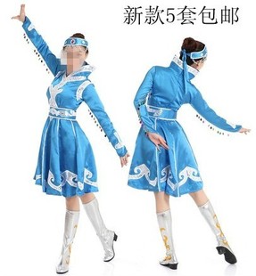 少数民族服装蒙古族服饰蒙古服装演出服装舞蹈女裙袍舞台服装新款