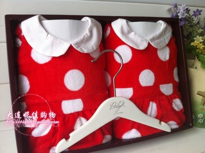 五一出口日本迪士尼 Disney结婚礼物红色连衣裙擦手巾毛巾礼