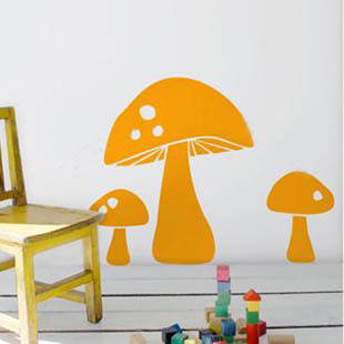 蘑菇点点儿童房背景客厅卧室床头墙贴室内装饰可爱墙花贴纸画