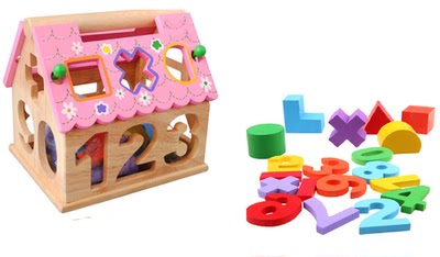 宝宝几何形状盒数字屋智慧屋形状配对智力盒儿童益智玩具1-2-3岁
