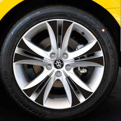 劳恩斯酷派专用 反光 碳纤维夜光炫彩贴轮毂贴纸 钢圈 轮胎 改装