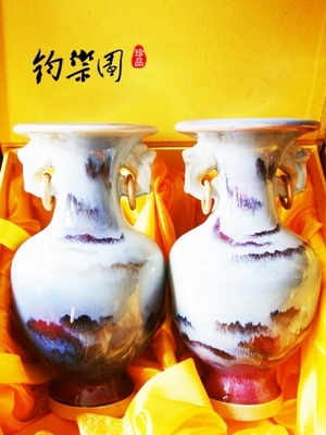 钧瓷 禹州 神垕 钧瓷花瓶 摆设 家居 装饰 瓷器 工艺品 对瓶 送礼