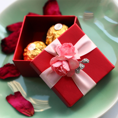 结婚庆用品喜糖盒个性 创意卡纸方形糖果盒子 欧式蒂芙尼蓝包装盒