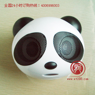 大熊猫音响 便携音箱USB电脑重低音户外晨练多媒体 迷你创意可爱