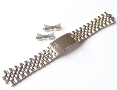 手表配件    英纳格银色不锈钢表带弧耳20mm