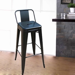 促销欧式铁皮椅酒吧椅铁艺餐椅咖啡餐厅金属椅子工业复古靠背椅子