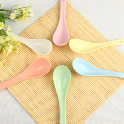 玉冰花瓷 创意陶瓷勺子 情侣对勺 彩色勺子 汤匙 汤勺 饭勺 调羹