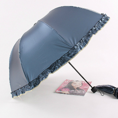 防紫外线【广告伞】 黑胶 伞 雨伞伞 遮阳伞三折雨伞批发定做518