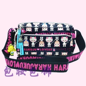包包原宿娃娃包潮酷韩版可爱卡通防水布包斜挎包单肩包休闲包