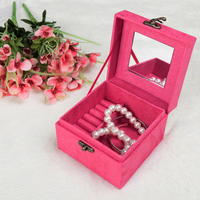 特价新款耳钉耳环收纳盒戒指盒项链盒首饰盒韩国复古生日结婚礼物