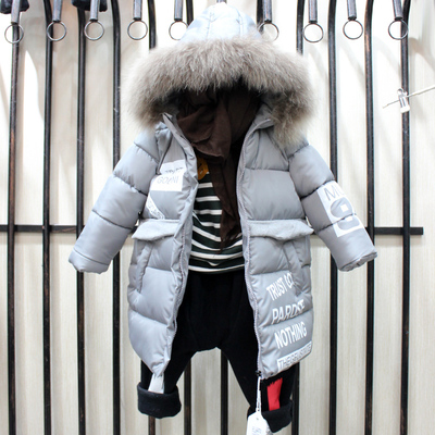 童装棉服新款男童韩版棉衣中长款2015冬季儿童棉袄贴标加厚外套潮