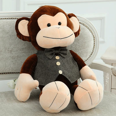 猴子公仔大号抱枕毛绒玩具礼物布娃娃玩偶生日礼物男女孩 大嘴猴