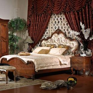 欧式家具 实木雕花双人大床 欧式双人床奢华婚床1.8米 DHY-2080