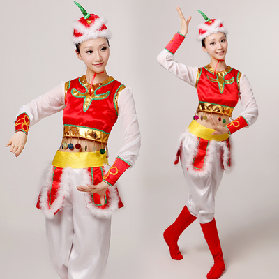 新款成人儿童民族女表演出服蒙古舞蹈演出服装蒙族舞台服骑马裤装