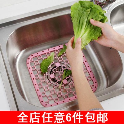 日式可挂水槽果蔬过滤沥水垫厨房隔热垫 塑料防滑杯子水杯碗盘垫