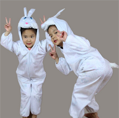 节日派对演出儿童动物服装小白兔子衣服连体卡通童话剧舞会狂欢节