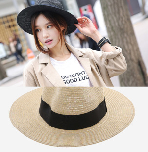 新款韩国韩版进口女春夏亚麻时尚遮阳帽子