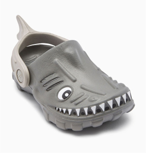 英国代购进口NEXT童装 17夏男宝宝男童灰色大鲨鱼凉鞋 沙滩鞋