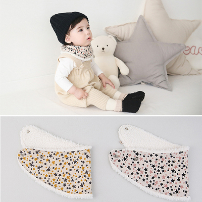 2015新款韩国进口宝宝秋冬围巾儿童口水巾婴儿香蕉巾羊羔绒围嘴